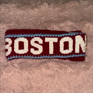 Boston Knit Headband in Red and Blue